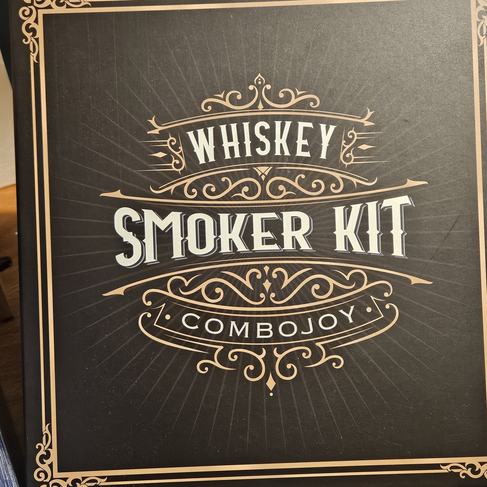 Whiskey Smoker Kit by Combojoy - Black with Gold Accents